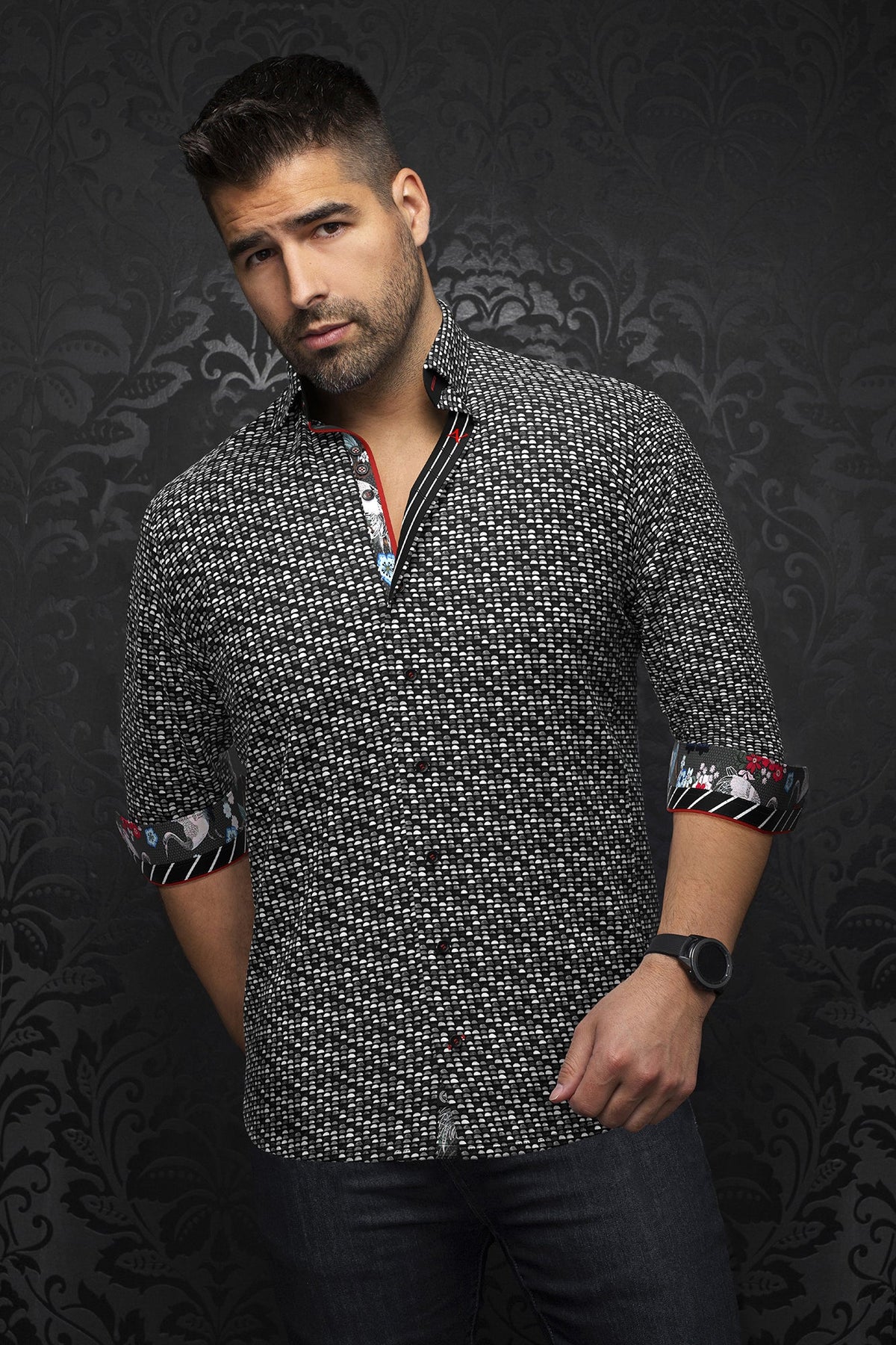 Chemise manches longues pour homme par Au Noir | ESCALA Noir | Boutique Vvög, inventaire complet de la marque Au Noir