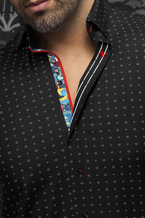 Chemise manches courtes pour homme par Au Noir | ESTRELA(SS) Noir | Boutique Vvög, inventaire complet de la marque Au Noir