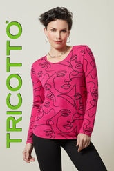 Tricot pour femme par Tricotto | F 103 FUCHSIA | Boutique Vvög, vêtements mode pour homme et femme