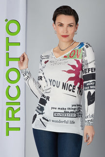 Tricot pour femme par Tricotto | F 754 AS | Boutique Vvög, vêtements mode pour homme et femme