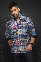 Chemise manches longues pour homme par Au Noir | FLORENSIO Indigo | Boutique Vvög, inventaire complet de la marque Au Noir