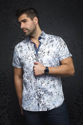 Chemise manches courtes en Knit pour homme par Au Noir | FUTUNA (SS) ltblue | Boutique Vvög, inventaire complet de la marque Au Noir