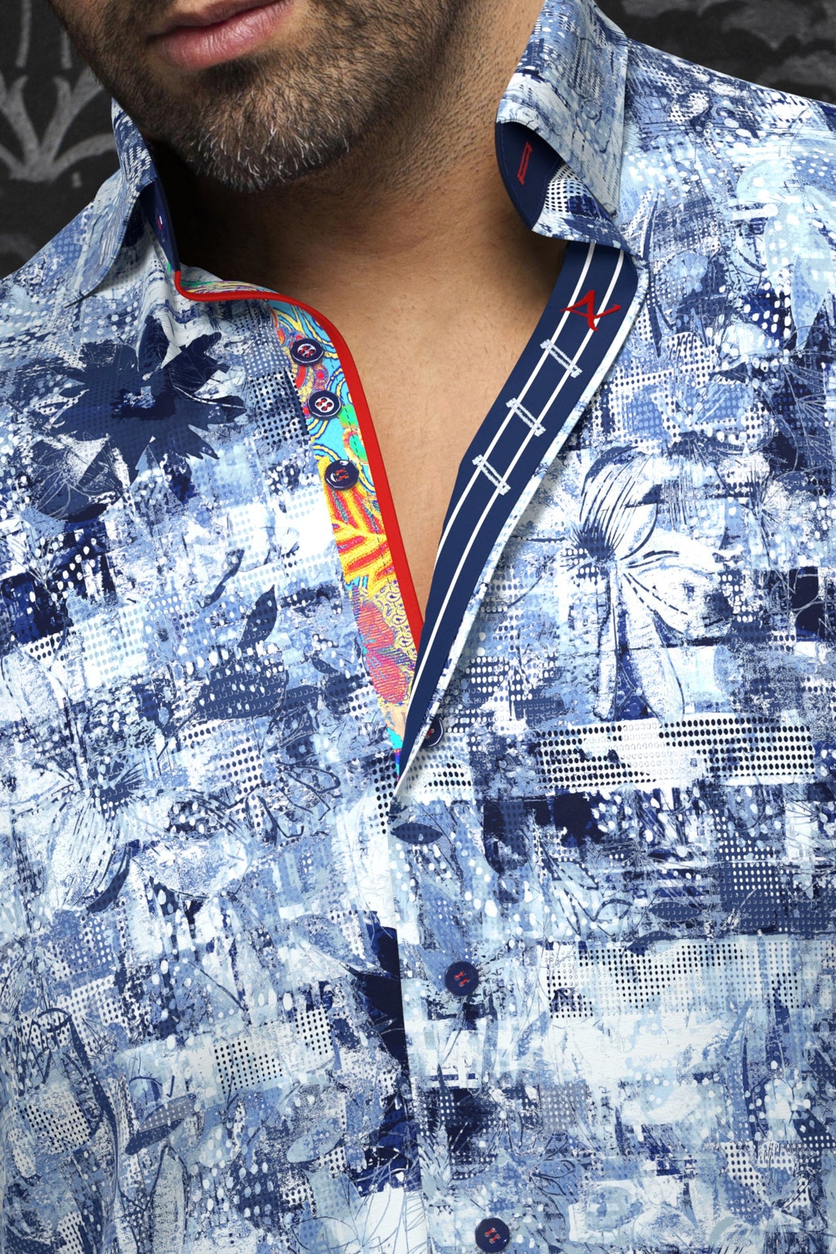 Chemise manches longues en Knit pour homme par Au Noir | GOMERA Indigo | Boutique Vvög, inventaire complet de la marque Au Noir