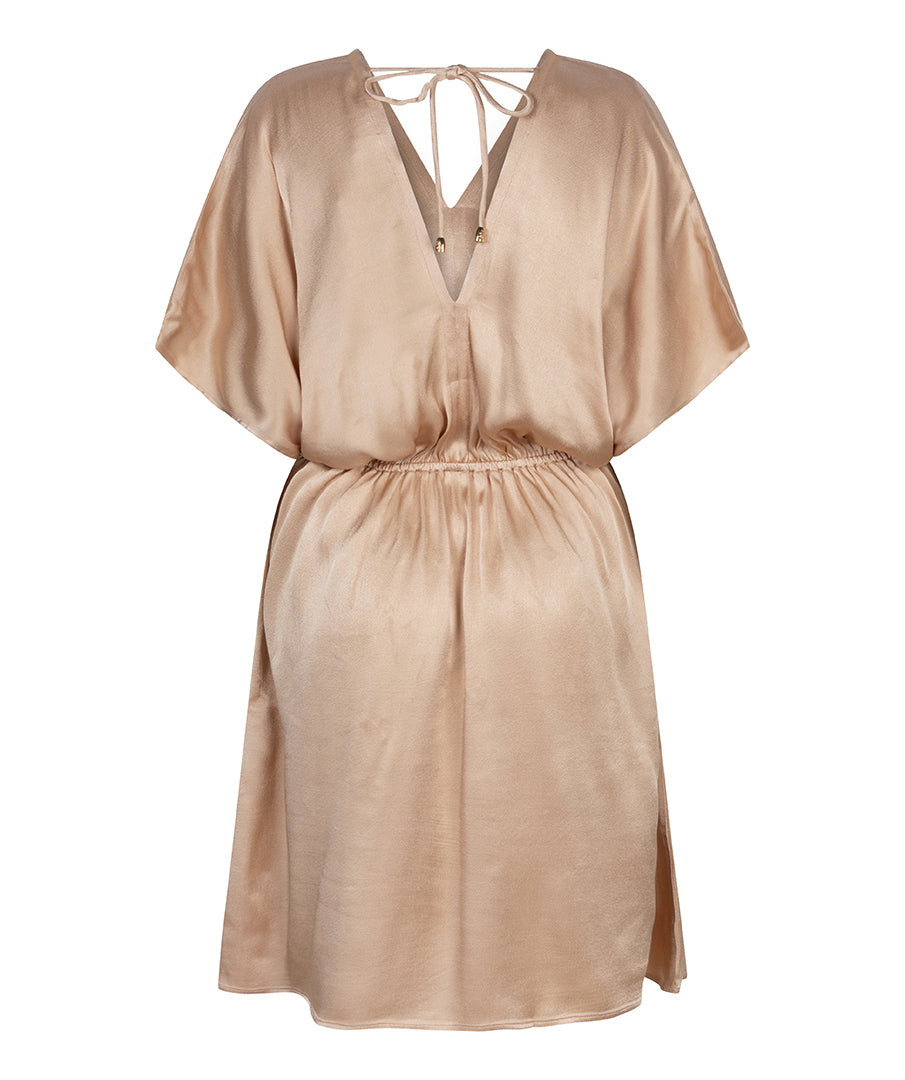 Robe pour femme par Esqualo | HS2410200 245-SOFT GOLD | Boutique Vvög, vêtements mode pour homme et femme