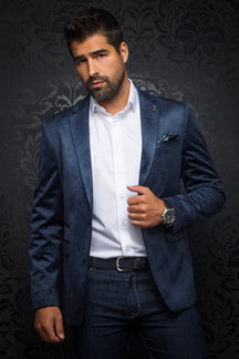 Veston pour homme par Au Noir | JACKMAN Marine/navy | Vvog.ca, inventaire complet de la marque Au Noir