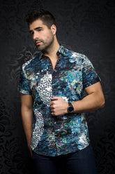 Chemise manches courtes pour homme par Au Noir | JAFFA (SS) multi | Boutique Vvög, inventaire complet de la marque Au Noir