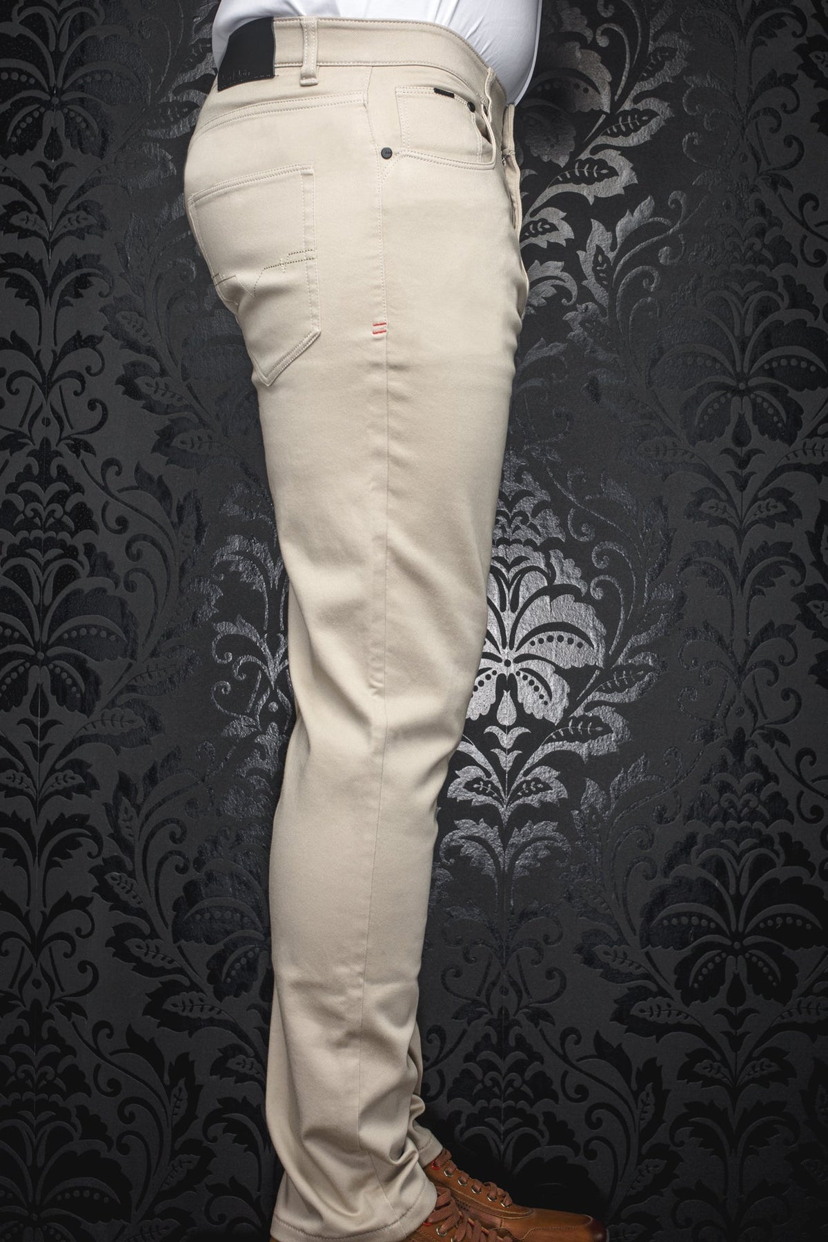 Jeans pour homme par Au Noir | JOHNNY-SKC Beige | Boutique Vvög, inventaire complet de la marque Au Noir