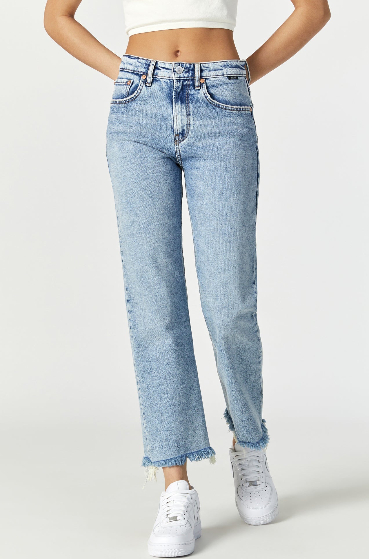 Jeans pour femme par Mavi Jeans | Barcelona/M101047 84801 Bleu Recyclé Clair | Boutique Vvög, vêtements mode pour homme et femme