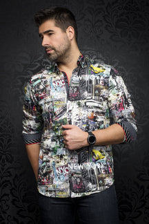 Chemise manches longues pour homme par Au Noir | MADISON multi | Boutique Vvög, inventaire complet de la marque Au Noir