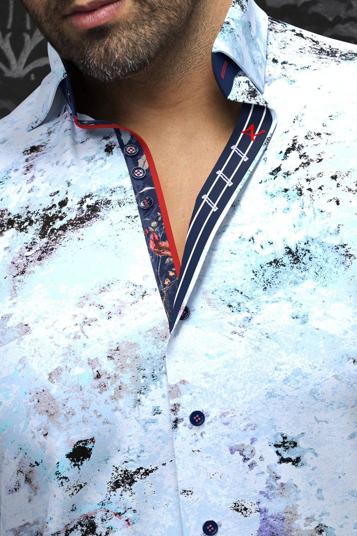 Chemise manches longues pour homme par Au Noir | MAGNANI Bleu Clair | Boutique Vvög, inventaire complet de la marque Au Noir