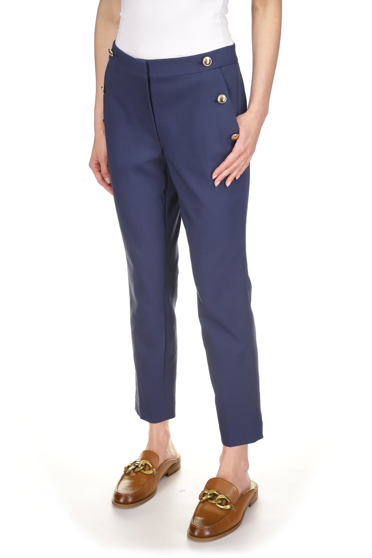 Pantalon pour femme par Michael Kors | MF330IE380 Bleu Nuit | Boutique Vvög, vêtements mode pour homme et femme