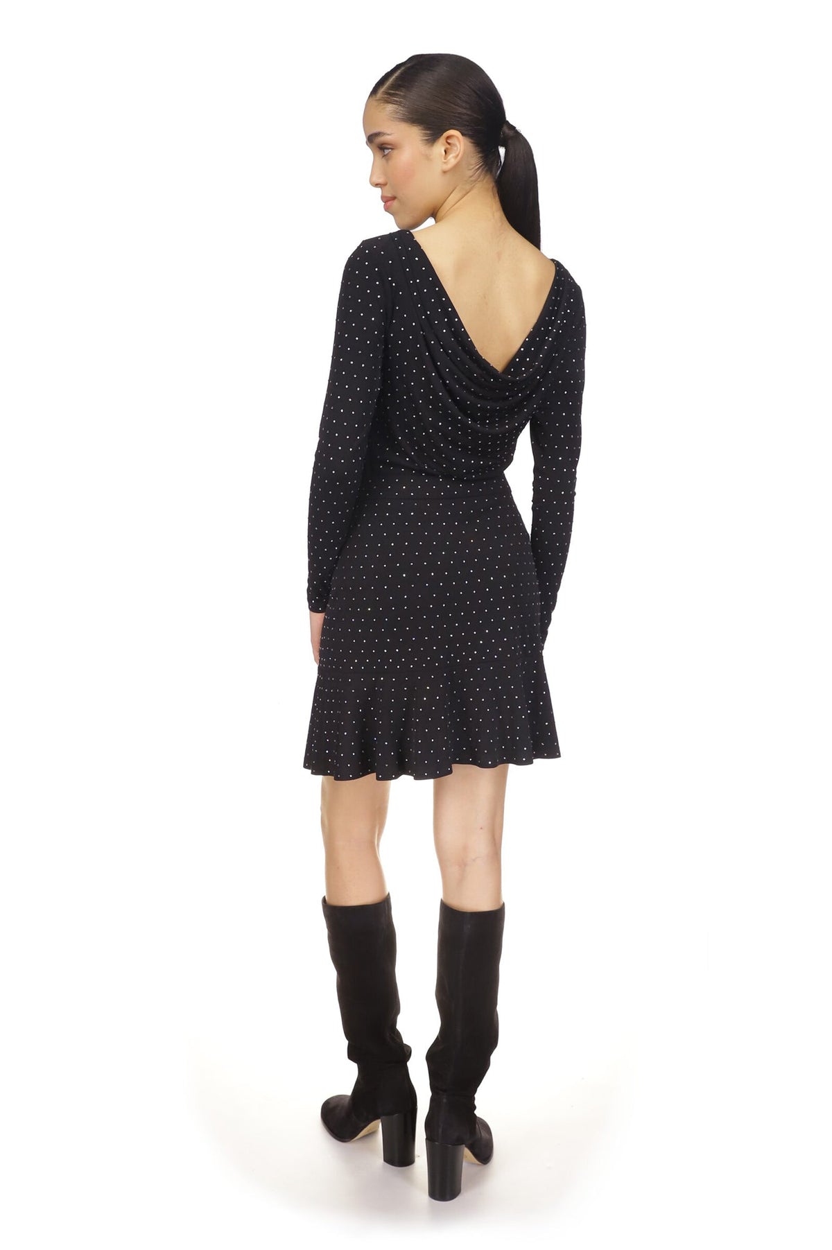 Robe pour femme par Michael Kors | MH370B703G Noir | Boutique Vvög, vêtements mode pour homme et femme