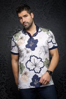 Polo pour homme par Au Noir | MOLOKAI STONE OLIVE | Boutique Vvög, inventaire complet de la marque Au Noir