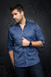 Chemise manches longues pour homme par Au Noir | MOZI NAVY | Boutique Vvög, inventaire complet de la marque Au Noir