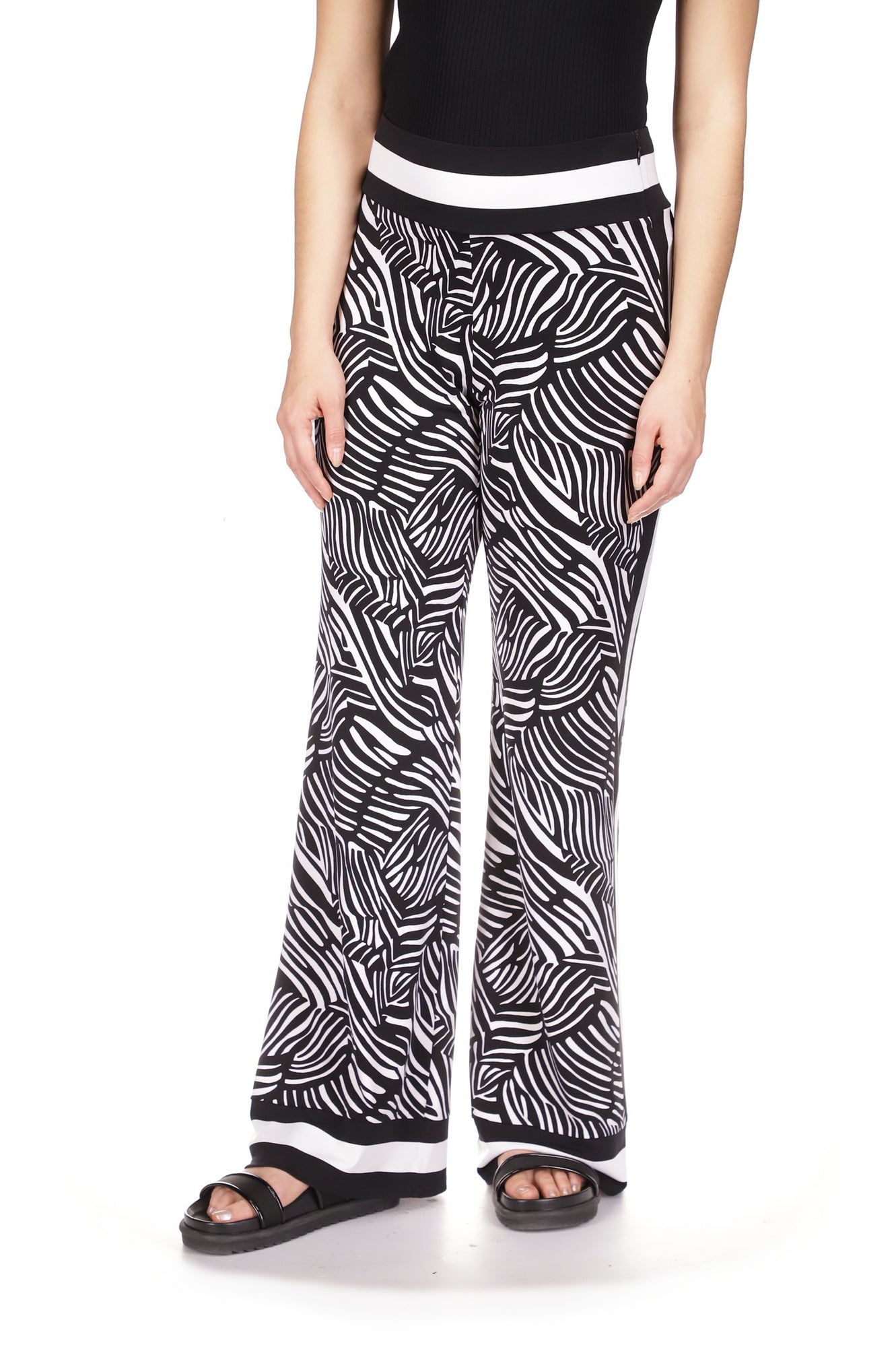 Pantalon pour femme par Michael Kors | MS430MYDL3 BLACK/WHTE-048 | Boutique Vvög, vêtements mode pour homme et femme