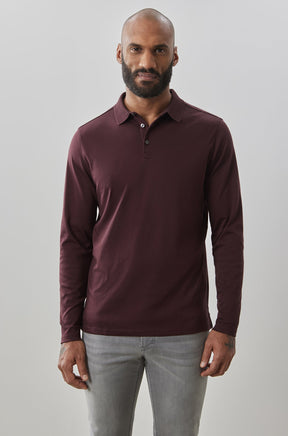 Polo honeycomb pour homme par Robert Barakett | Georgia RB01384 Cabernet | Boutique Vvög, inventaire complet de la marque Au Noir