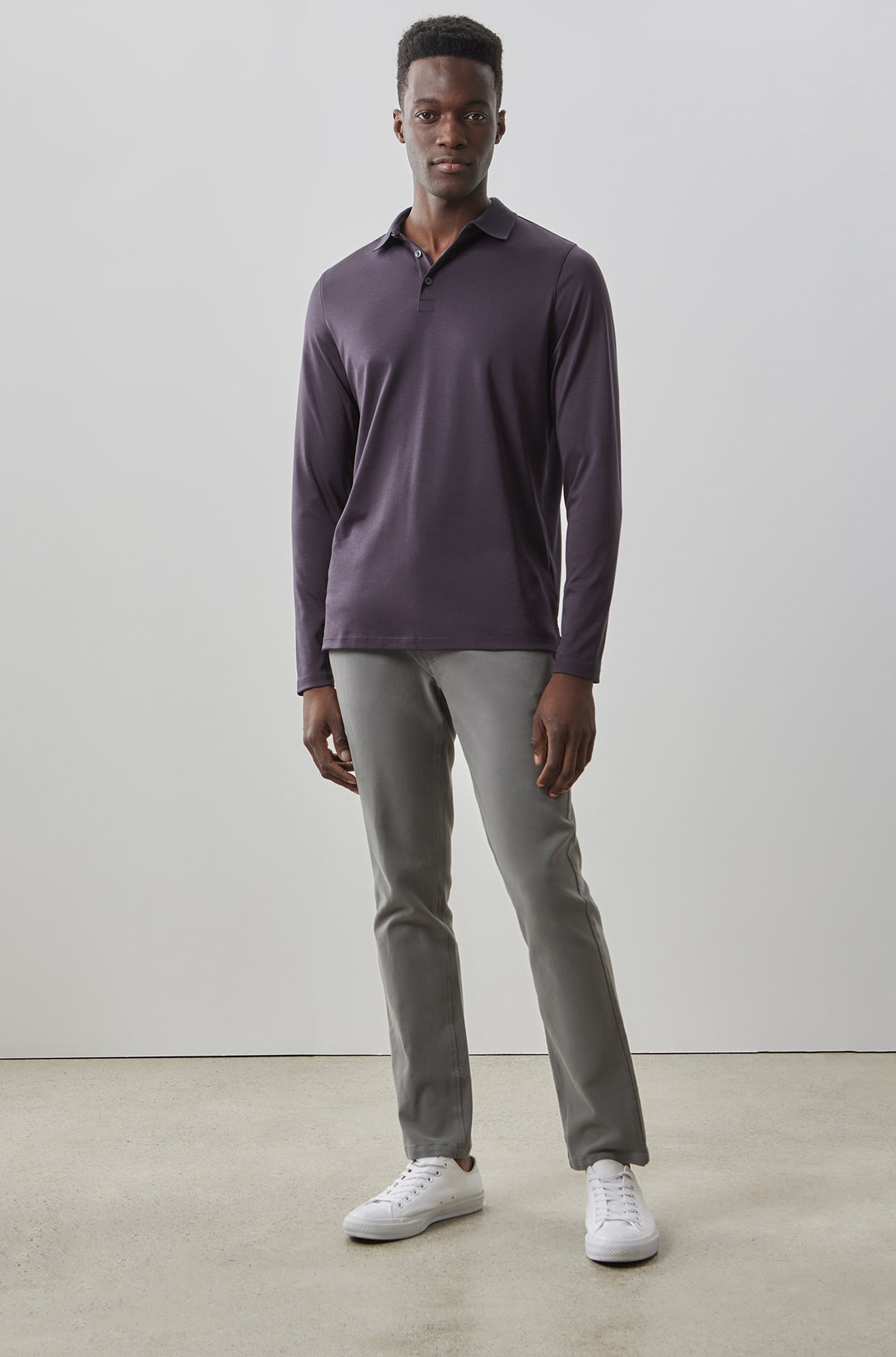 Polo honeycomb pour homme par Robert Barakett | Georgia RB01384 Aubergine | Boutique Vvög, inventaire complet de la marque Au Noir