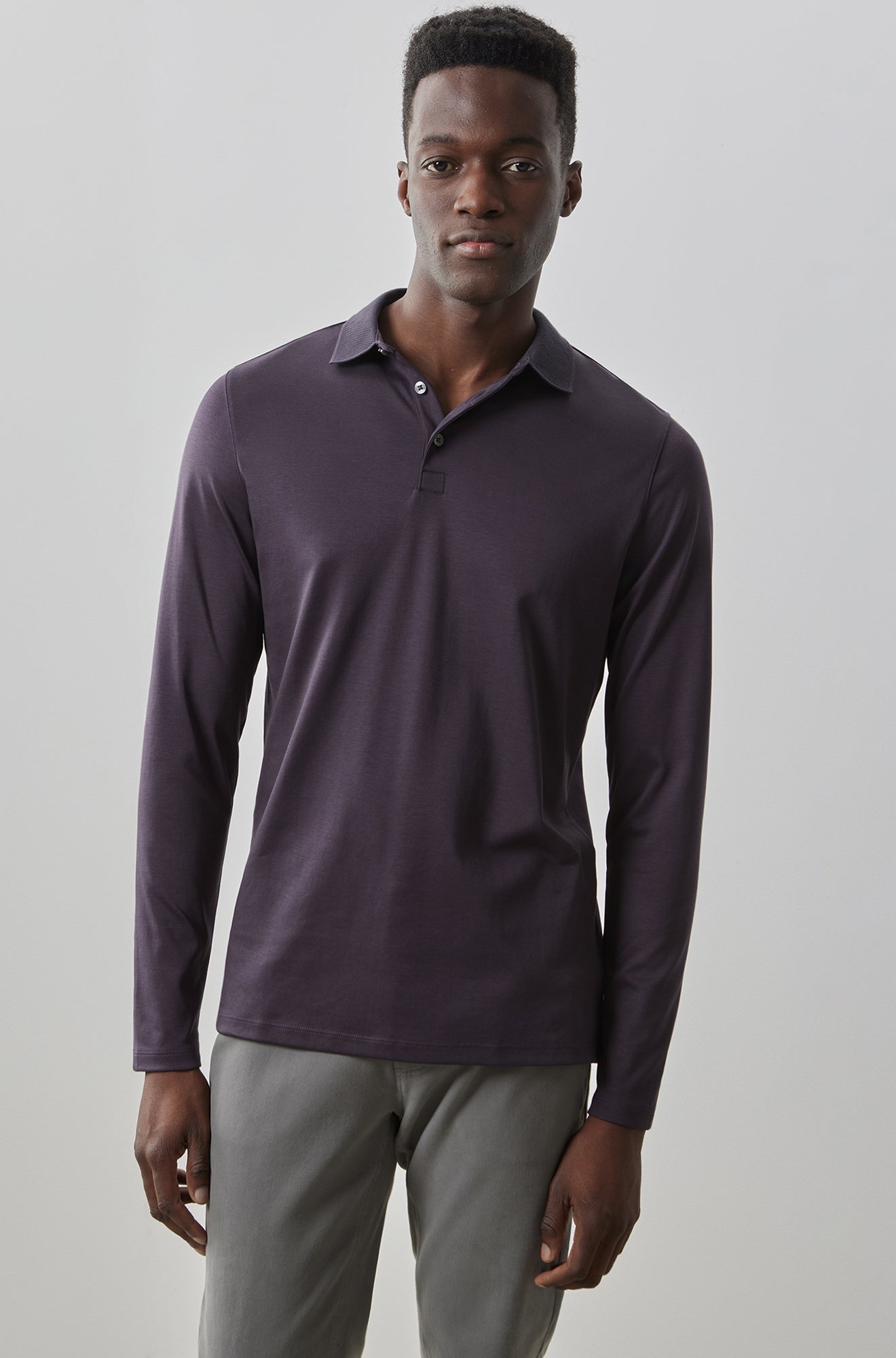 Polo honeycomb pour homme par Robert Barakett | Georgia RB01384 Aubergine | Boutique Vvög, inventaire complet de la marque Au Noir