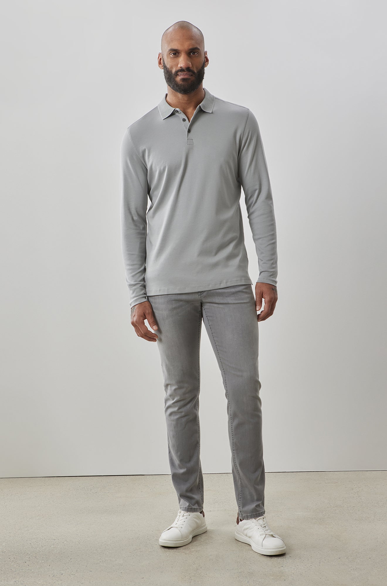 Polo honeycomb pour homme par Robert Barakett | Georgia RB01384 Gris Griffon | Boutique Vvög, inventaire complet de la marque Au Noir