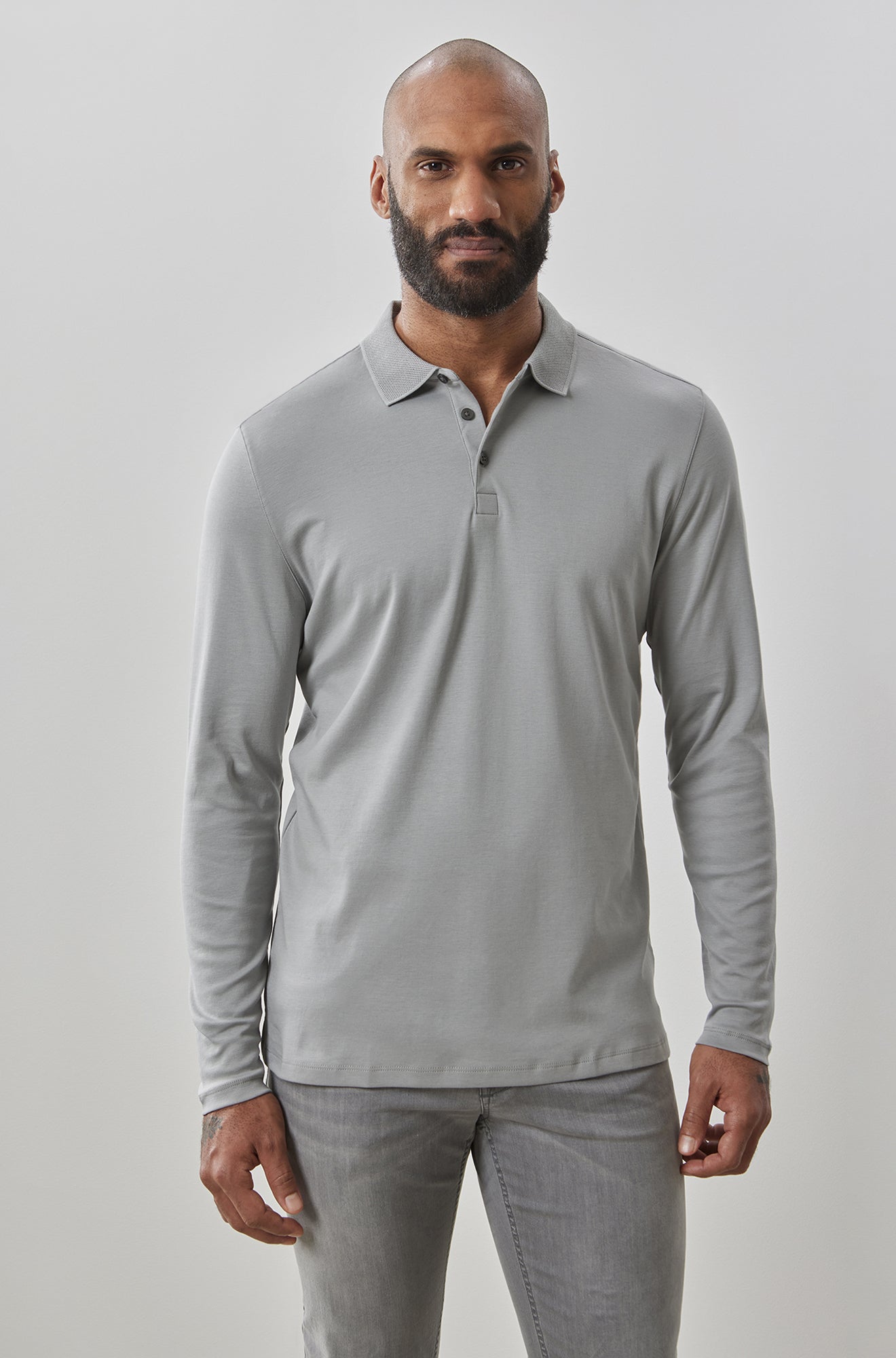 Polo honeycomb pour homme par Robert Barakett | Georgia RB01384 Gris Griffon | Boutique Vvög, inventaire complet de la marque Au Noir