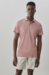 Polo honeycomb pour homme par Robert Barakett | Georgia RB11016 Corail | Boutique Vvög, inventaire complet de la marque Au Noir