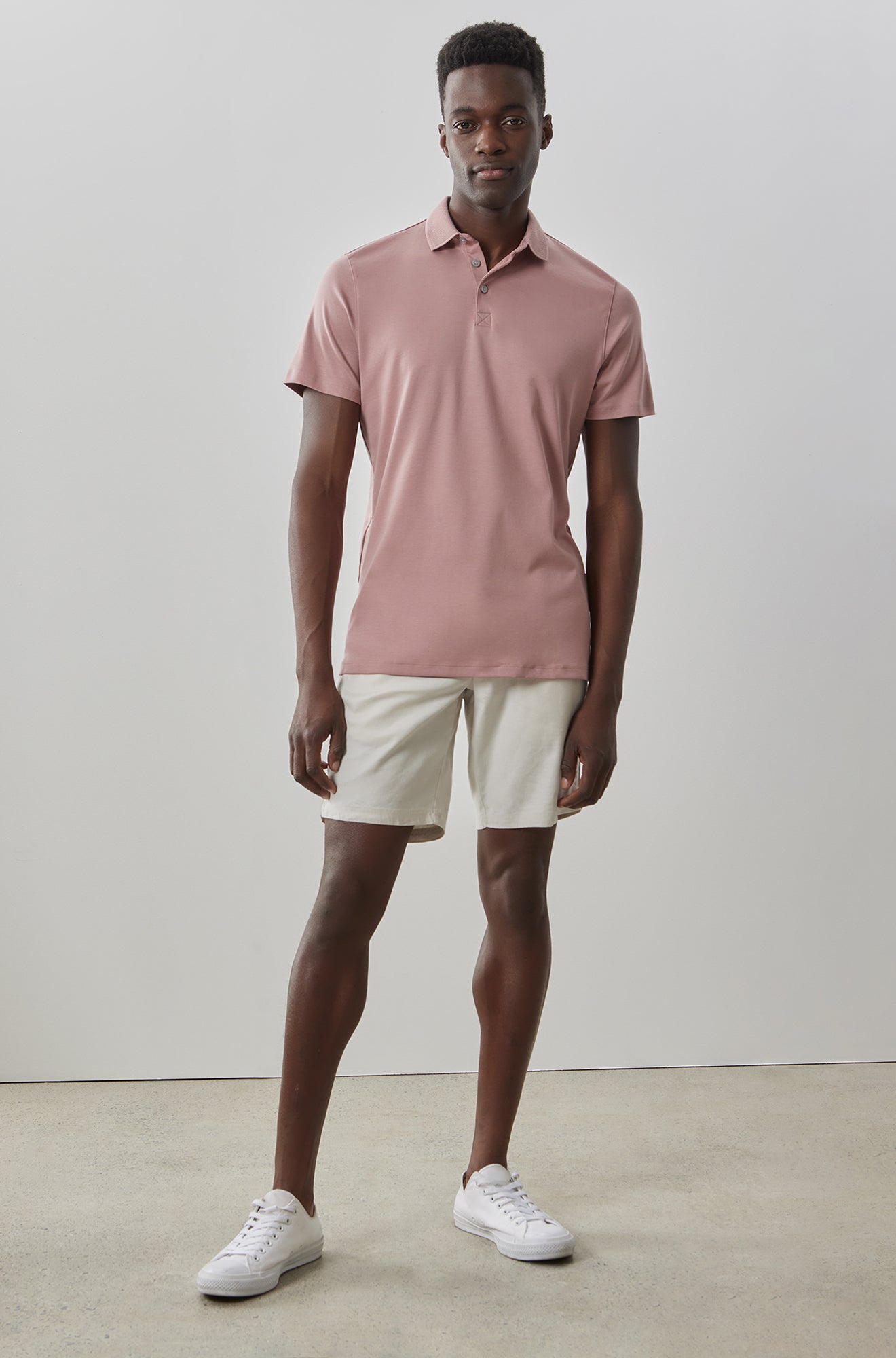 Polo honeycomb pour homme par Robert Barakett | Georgia RB11016 Corail | Boutique Vvög, inventaire complet de la marque Au Noir