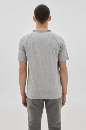T-Shirt henley pour homme par Robert Barakett | RB21050/Cecil Gris Clair/Light Grey| Boutique Vvög, vêtements mode pour homme et femme
