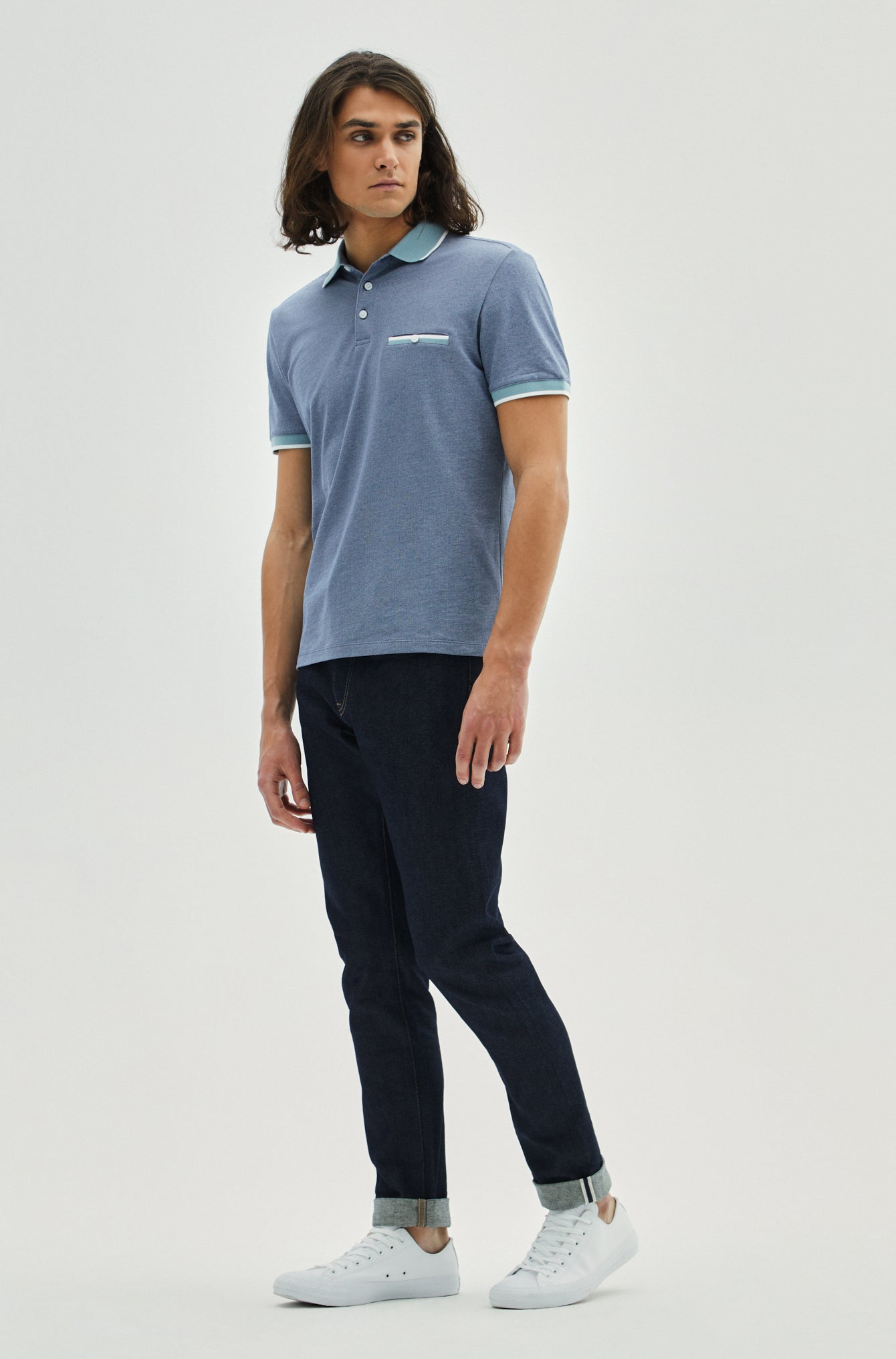 Polo pour homme par Robert Barakett | Farnsworth RB21119 BLUE | Boutique Vvög, vêtements mode pour hommes