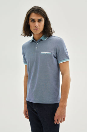 Polo pour homme par Robert Barakett | Farnsworth RB21119 BLUE | Boutique Vvög, vêtements mode pour hommes