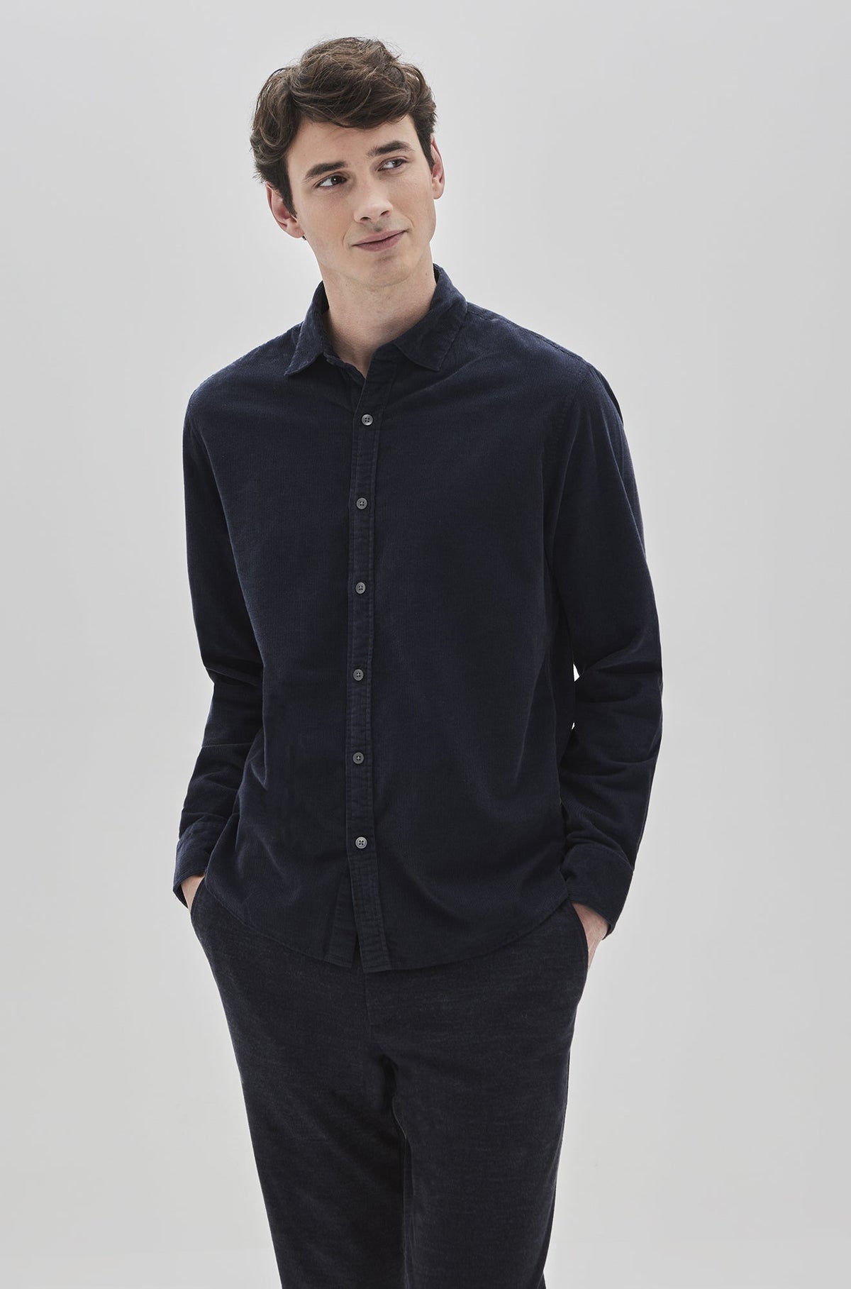 Chemise manches longues pour homme par Robert Barakett | Edworth RB32061 NAVY | Boutique Vvög, vêtements mode pour homme et femme