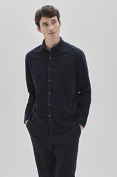 Chemise manches longues pour homme par Robert Barakett | Edworth RB32061 NAVY | Boutique Vvög, vêtements mode pour homme et femme