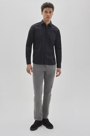 Chemise manches longues pour homme par Robert Barakett | Stepstone RB32165 BLK | Boutique Vvög, vêtements mode pour homme et femme