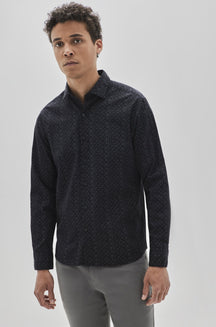 Chemise manches longues pour homme par Robert Barakett | Stepstone RB32165 BLK | Boutique Vvög, vêtements mode pour homme et femme