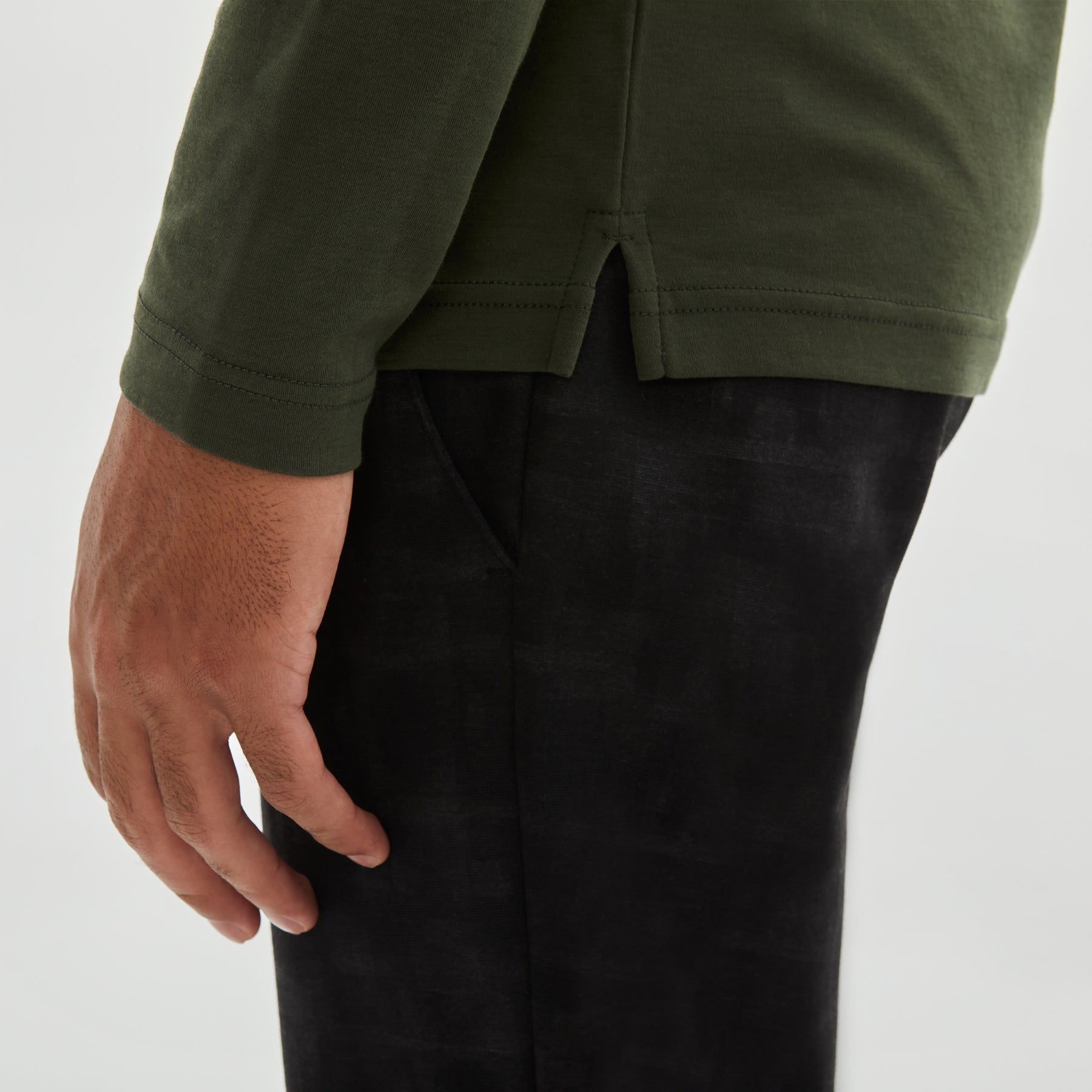 Chandail manches longues pour homme par Robert Barakett | Georgia RB82247 Army Green | Boutique Vvög, vêtements mode pour homme et femme