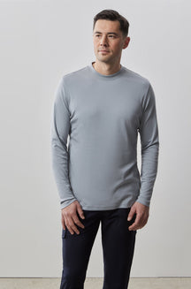 Chandail manches longues col rond pour homme par Robert Barakett | Georgia RB82247 Gris Monument | Boutique Vvög, inventaire complet de la marque Au Noir