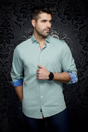 Chemise manches longues en Knit pour homme par Au Noir | ROSMARINO Vert | Boutique Vvög, inventaire complet de la marque Au Noir