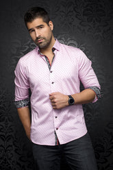 Chemise manches longues pour homme par Au Noir | SANTANA pink | Boutique Vvög, inventaire complet de la marque Au Noir