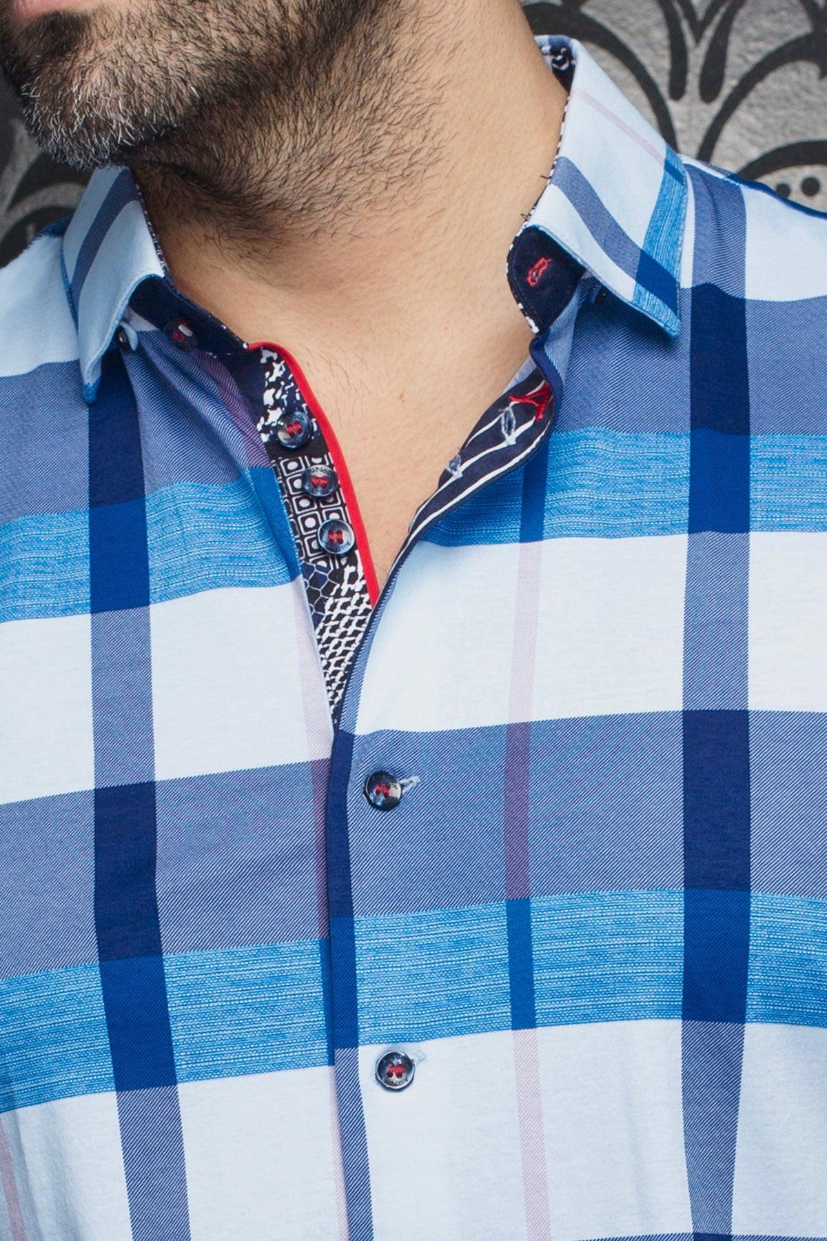 Chemise manches longues en Knit pour homme par Au Noir | SCHUMANN Bleu Clair | Boutique Vvög, inventaire complet de la marque Au Noir