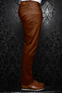 Pantalon pour homme par Au Noir | SIGNUM rust | Boutique Vvög, vêtements mode pour hommes