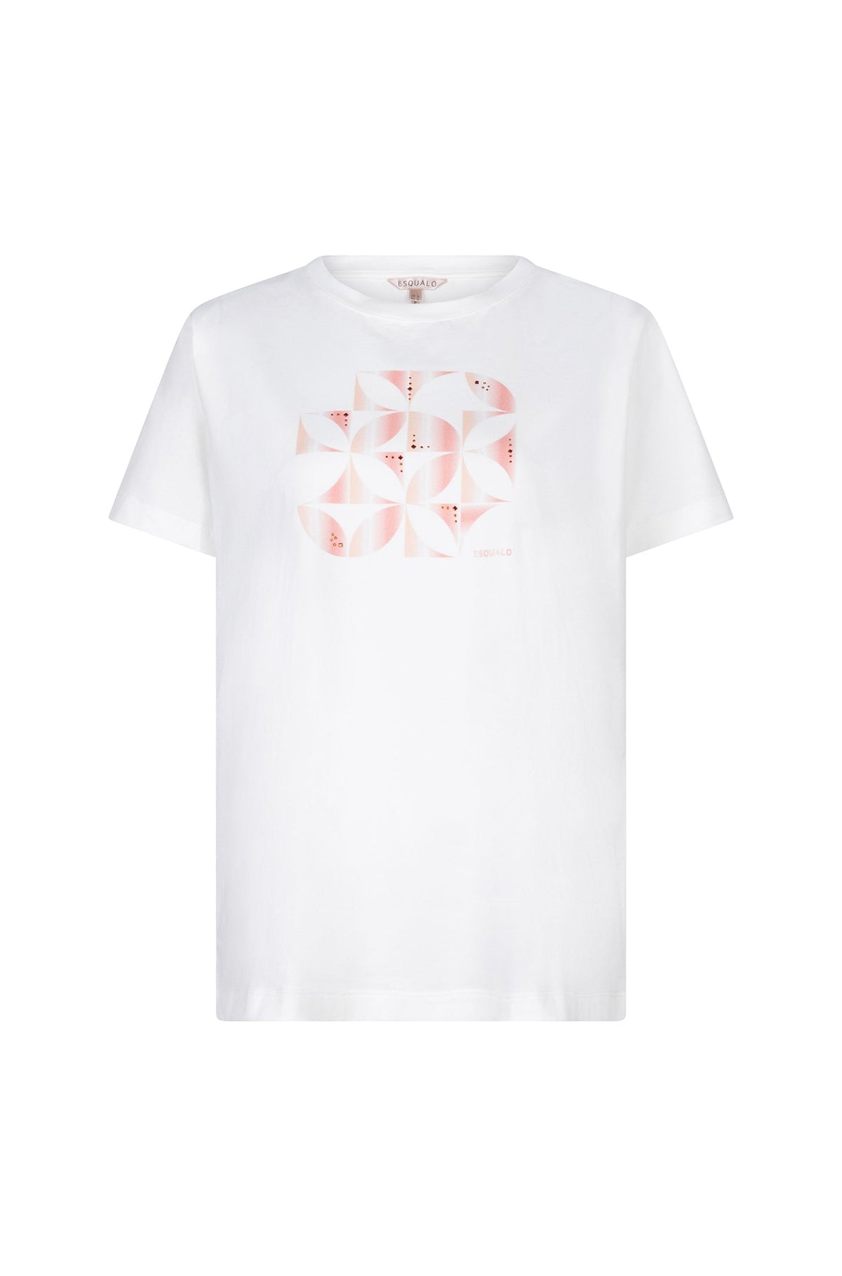T-Shirt pour femme par Esqualo | SP2405019 942-OFF WHITE/CANTALOUPE | Boutique Vvög, vêtements mode pour homme et femme