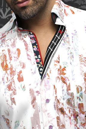 Chemise manches longues pour homme par Au Noir | SUAREZ Blanc Beige | Boutique Vvög, inventaire complet de la marque Au Noir