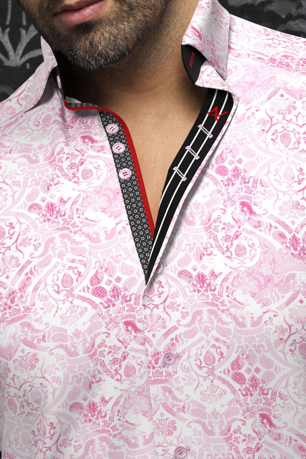 Chemise manches courtes pour homme par Au Noir | TACOMA(SS) Rose | Boutique Vvög, inventaire complet de la marque Au Noir