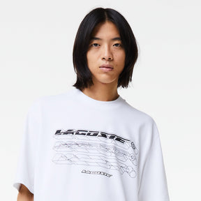 T-Shirt pour homme par Lacoste | TH5529 52 Blanc/001-BLANC | Boutique Vvög, vêtements mode pour homme et femme