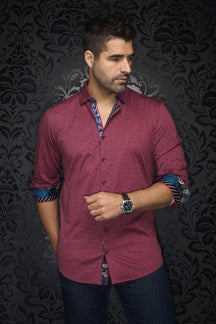 Chemise manches longues en Knit pour homme par Au Noir | WALLACE Rouge | Boutique Vvög, inventaire complet de la marque Au Noir