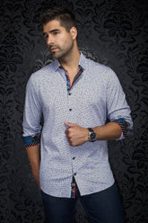 Chemise manches longues en Knit pour homme par Au Noir | WALLACE Blanc | Boutique Vvög, inventaire complet de la marque Au Noir