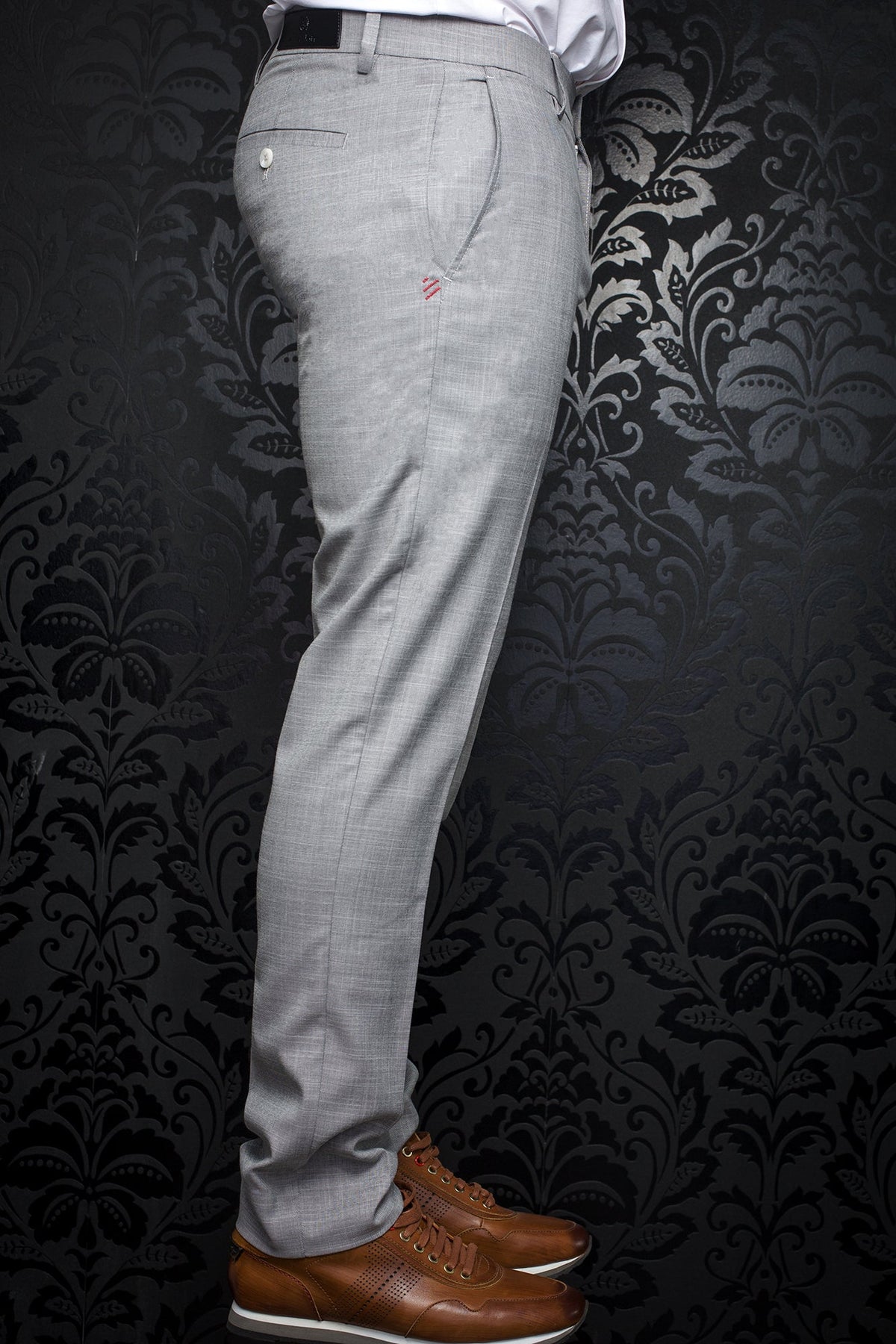 Pantalon pour homme par Au Noir | WESSON-CRAIG med grey | Boutique Vvög, inventaire complet de la marque Au Noir