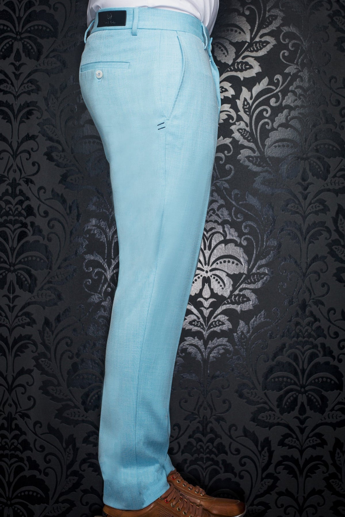 Pantalon pour homme par Au Noir | WESSON-LANCASTER Turquoise | Boutique Vvög, inventaire complet de la marque Au Noir