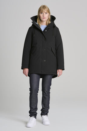 Manteau d'hiver pour femme par Kanuk | Wallen Noir Jais | Boutique Vvög, vêtements mode pour homme & femmes