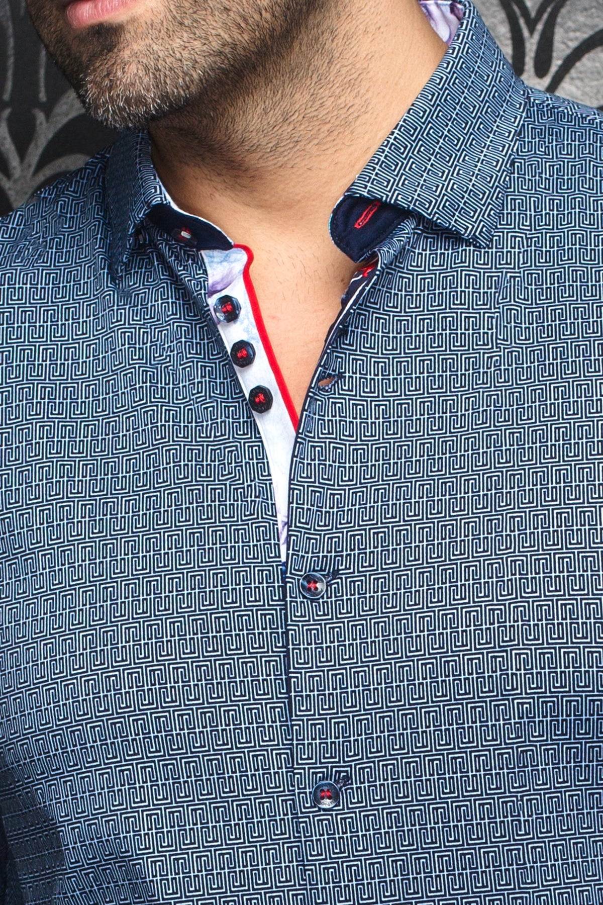 Chemise manches longues en Knit pour homme par Au Noir | ZIONI Marine | Boutique Vvög, inventaire complet de la marque Au Noir