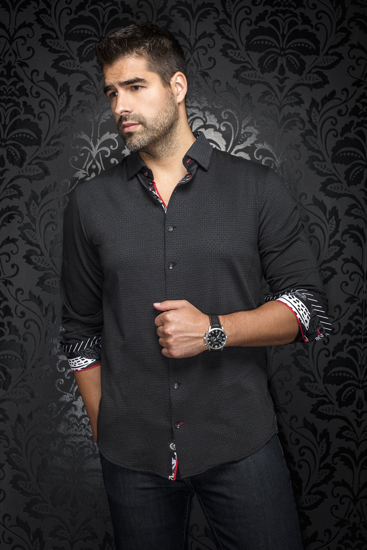 Chemise manches longues en Knit pour homme par Au Noir | ZOLA Noir | Boutique Vvög, inventaire complet de la marque Au Noir